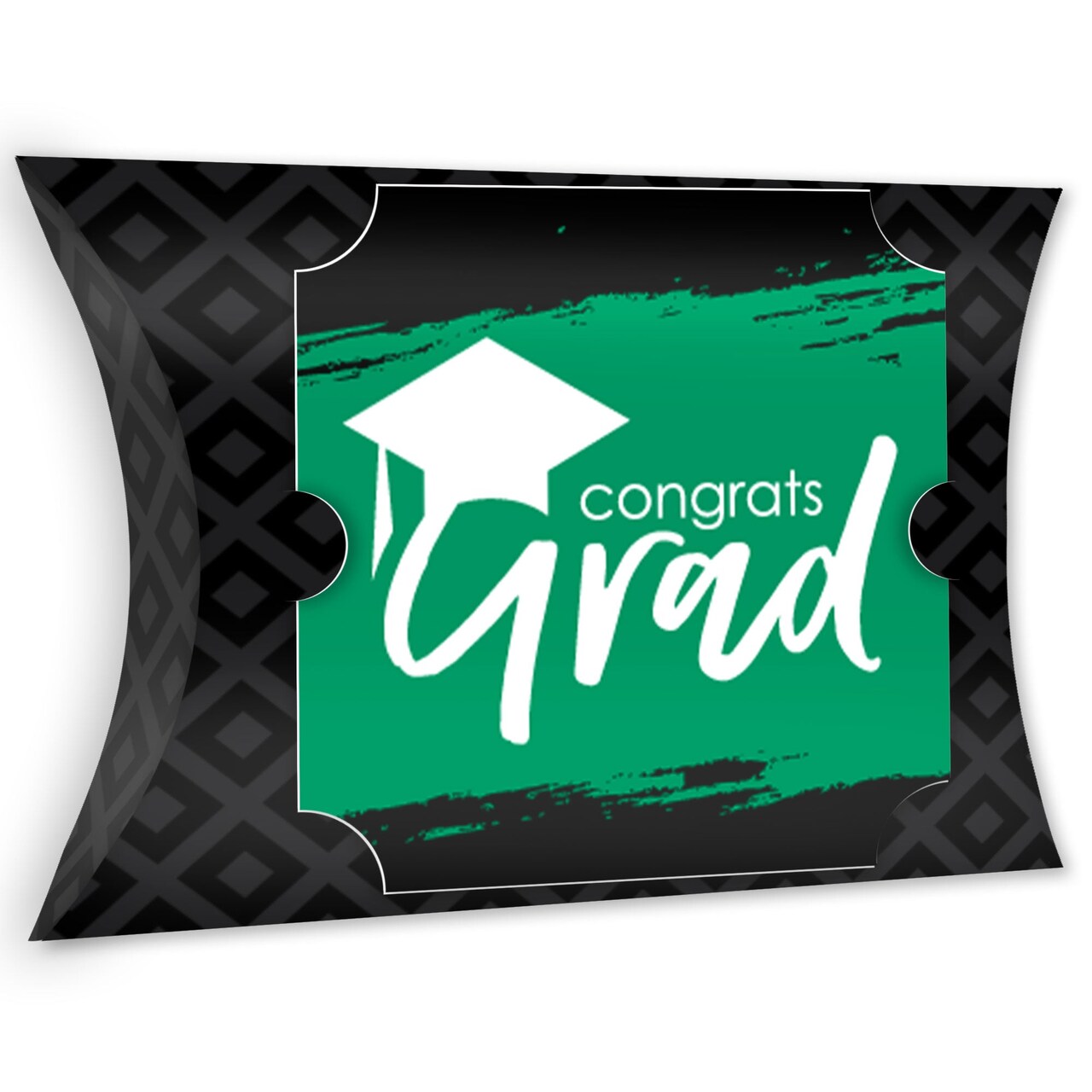 Big Dot of Happiness Green Grad - Best is Yet to Come - Favor Gift Boxes - Green Graduation Party Large Pillow Boxes - Set of 12